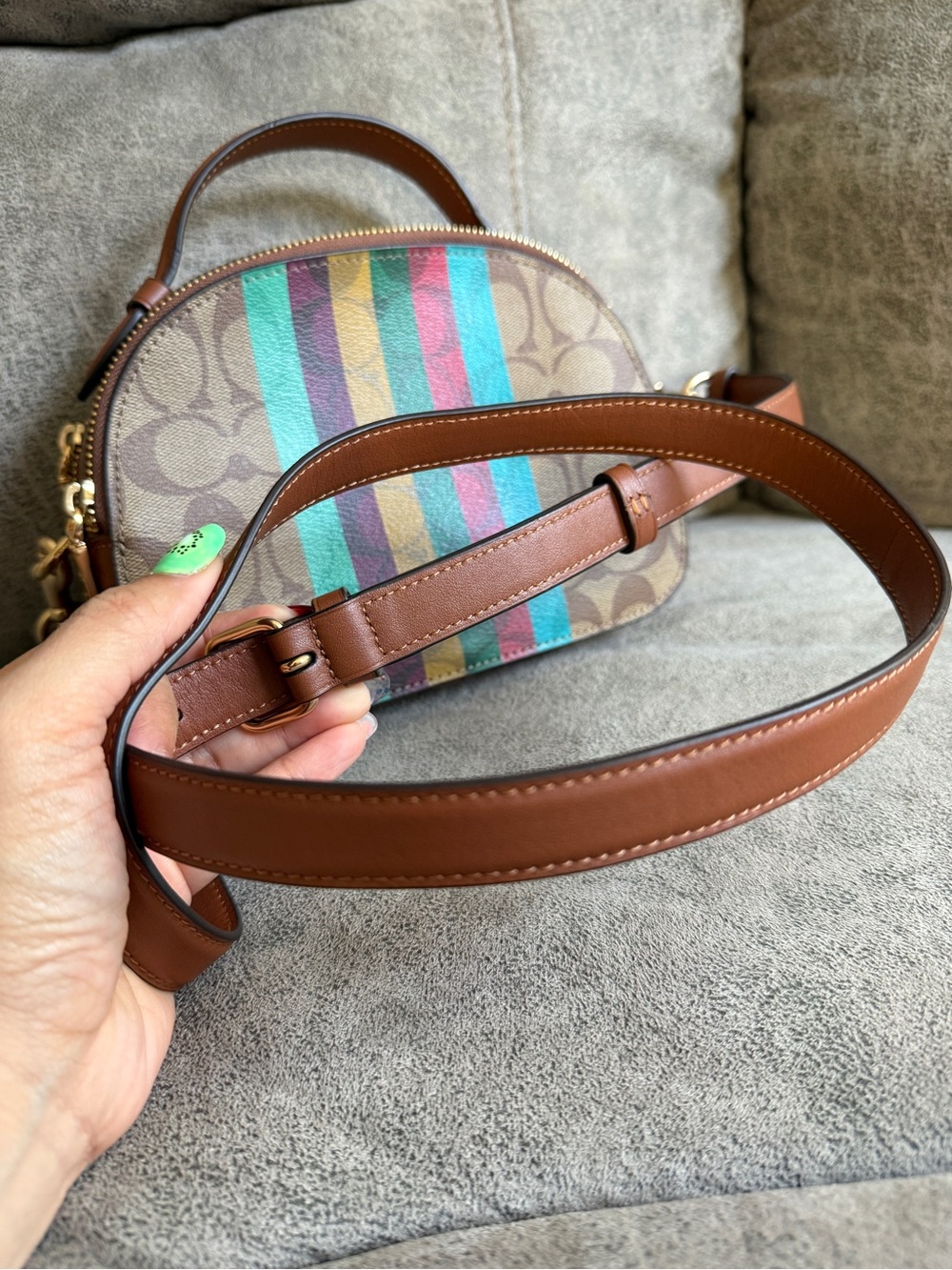 Coach Serena Satchel with Stripe - Picture 3 of 8